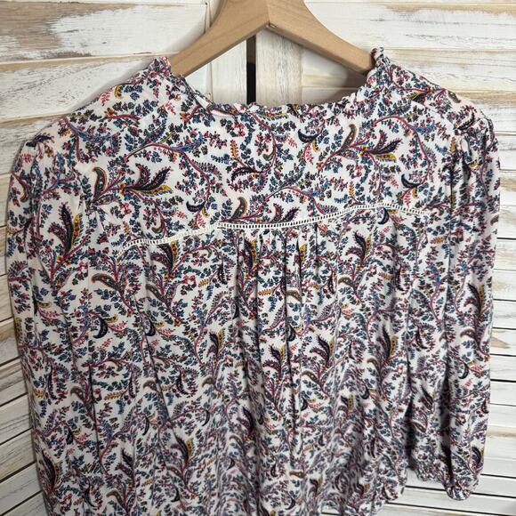 UNTUCKIT Women's XL Annika Rayon Floral Paisley Top Blouse Summer Multicolor - Picture 7 of 10